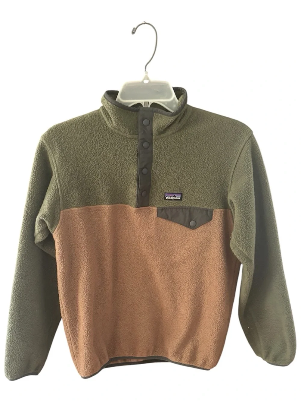 Patagonia Synchilla Fleece Jacket — Olive Green/Camel